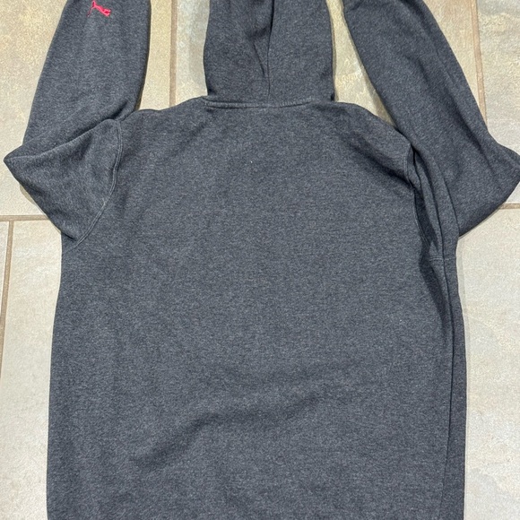 #484 Puma Men's Charcoal Hoodie with Red Highlights - Picture 10 of 13